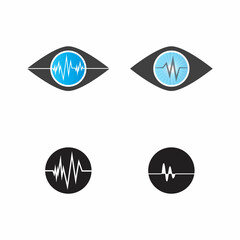 Sound waves vector illustration design template