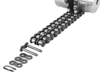 Chain and sprocket of a industry machine