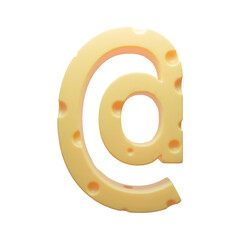 Cheese alphabet font food symbol at