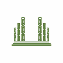 Bamboo Logo Template vector icon illustration design