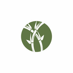 Bamboo Logo Template vector icon illustration design