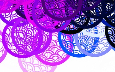 Light Purple vector Abstract illustration with colored bubbles in nature style.