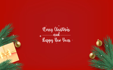 merry christmas background design with gift box.