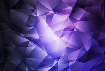 Fototapeta premium Dark Purple vector abstract polygonal background.