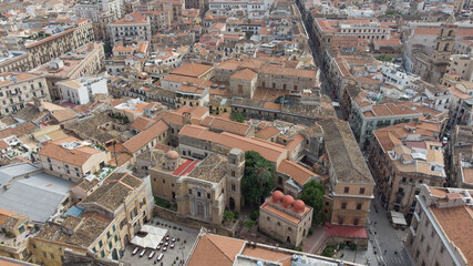 Fototapeta premium fotografia aerea di palermo in sicilia