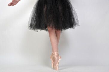 junge ballerina tänzerinn frau teen weißer hintergrund isoliert pose studio ballett © fotoak80