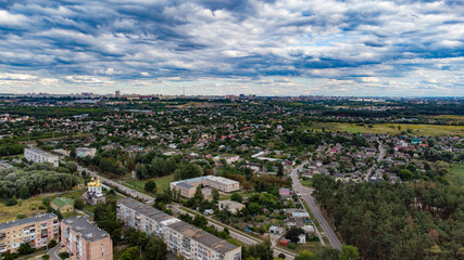 aerial view of the city