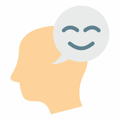 positive thinking concept single isolated icon with flat style