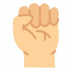 willpower with fist empowerment single isolated icon with flat style
