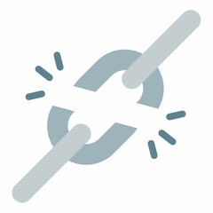 freedom with chain break free single isolated icon with flat style