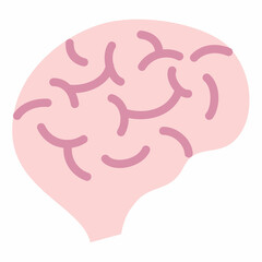 brain intelligence mind single isolated icon with flat style
