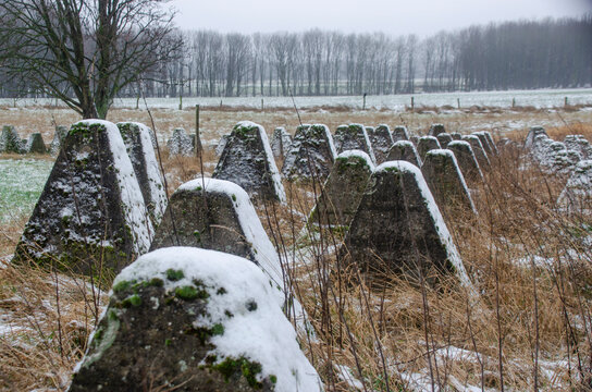 Westwallsteine im Winter