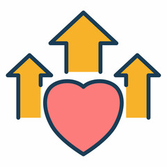 passion motivation with ambition single isolated icon with filled line style