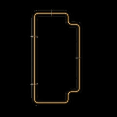 Tube light neon bulb alphabet letter D