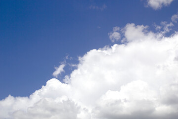 Blue sky with white clouds background texture
