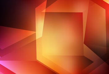 Dark Red vector abstract polygonal background.