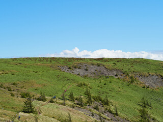 Naklejka premium 9月（秋） 美ヶ原高原のアルプス展望コース