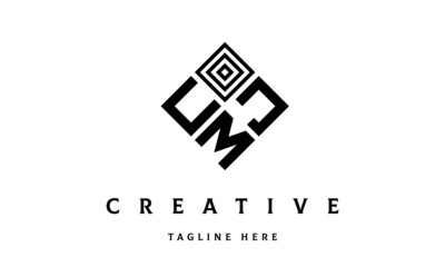 UJM rectangle three latter logo vector