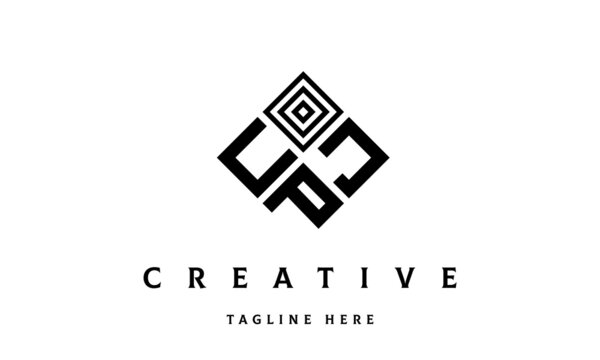 UJP rectangle three latter logo vector