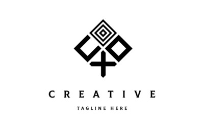 Fototapeta premium UOX rectangle three latter logo vector