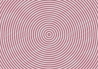 Cerchi concentrici ipnotici su sfondo rosa con graffi