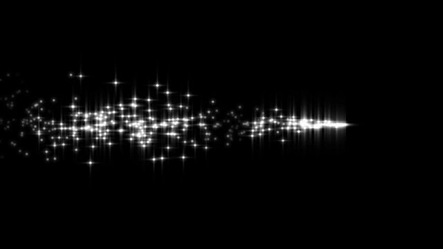 Glowing dust. Light, light effect. Luminous particles, magic dust, sparks. Christmas light. 4K video.