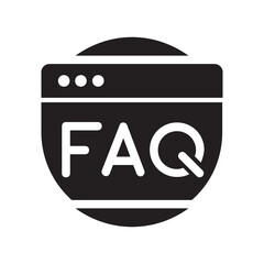 Browser , Questions and FAQ solid icon.