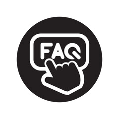 Click , Questions and FAQ solid icon.