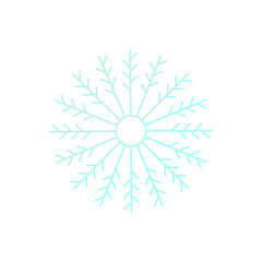 SNOWFLAKE Icon vector Line on white background image for web, presentation, logo, Icon Symbol. 
