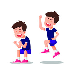 a child is feeling happy and excited