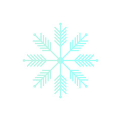 SNOWFLAKE Icon vector Line on white background image for web, presentation, logo, Icon Symbol. 
