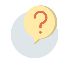 Talking , Questions and FAQ flat icon.