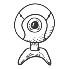 Obraz premium Vector Sketch Web Camera Illustration