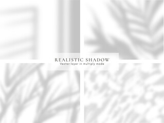 Realistic shadow vector mockup. Vector overlay effect. Natural overshadow for your design, 1 vector layer in multiply mode, light file