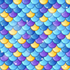 Fish scale seamless pattern background