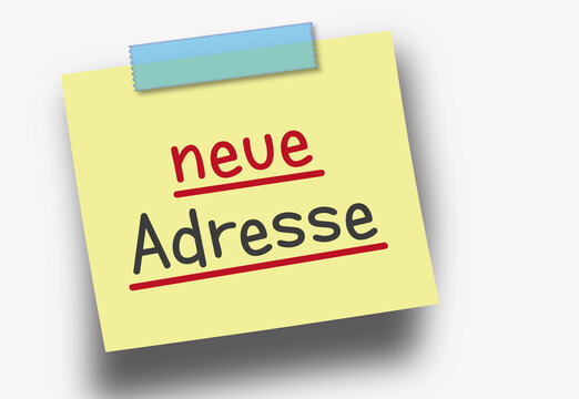 neue Adresse, Notizzettel
