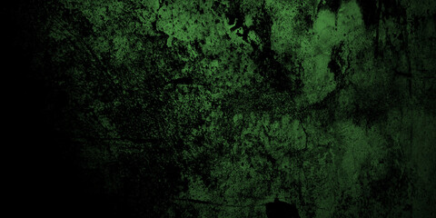 Dark green shabby walls. Scary cement texture