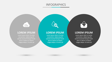 Set Drop and magnifying glass, CO2 emissions cloud and Iceberg. Business infographic template. Vector