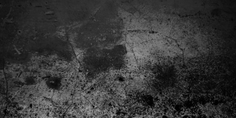 Dark cracks and wrinkled creases on old grainy paper in black watercolor background with marbled abstract