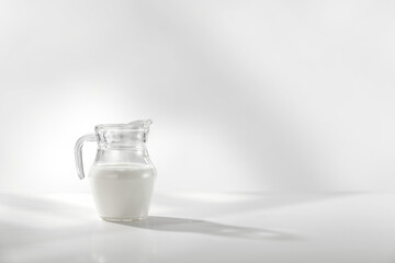 Fresh cold milk and free space for your decoration 