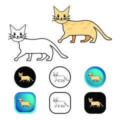 Flat Cat Animal Icon Collection