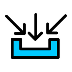 Icon flat bluw amount of Income