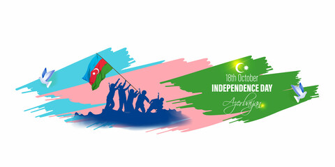 vector illustration for Azerbaijan independence day.