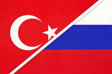 Turkey and Russia or Russian Federation, symbol of country.