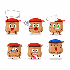 Mascot design style of sumach character as an attractive supporter