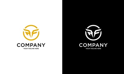 RF Letter Logo Design Template Vector, RF initial letters elegant logo