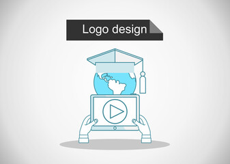 Online education concept. Online training courses, specialization, tutorials, lectures.