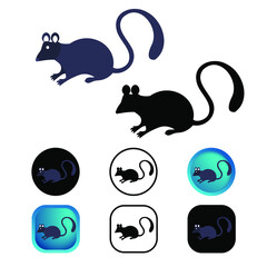Flat Mouse Animal Icon Collection