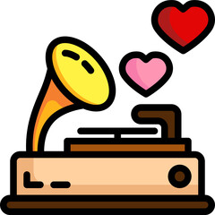 gramophone line icon