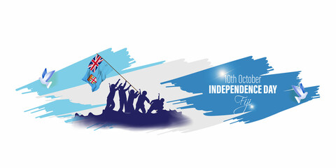vector illustration for Fiji independence day.